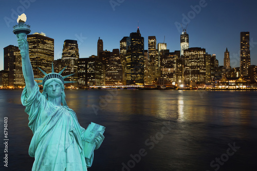 Lower Manhattan with Lady Liberty