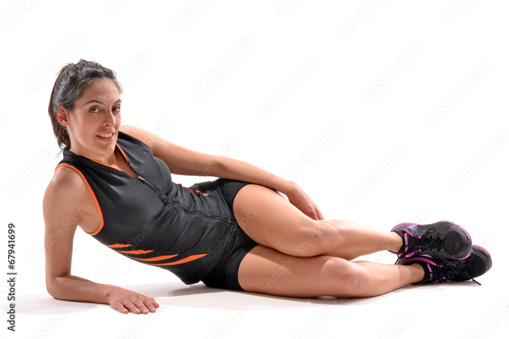 Retrato de una joven mujer deportista. Retrato de una joven mujer deportista.
