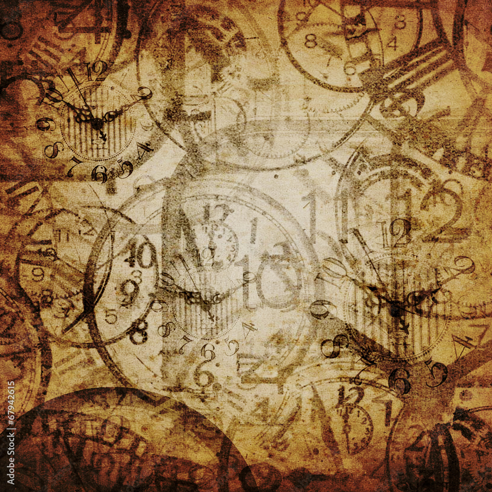 Fototapeta premium Tło grunge. Zegarki. Czas