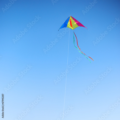 Kite against the blue sky