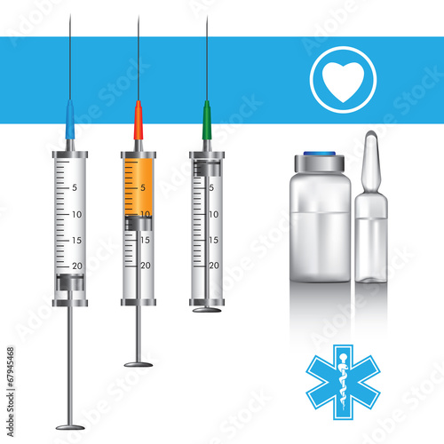 Syringe and ampules