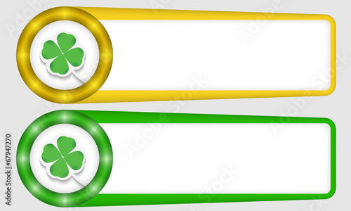 yellow and green frames for any text with cloverleaf