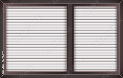 brown window with opened blinds