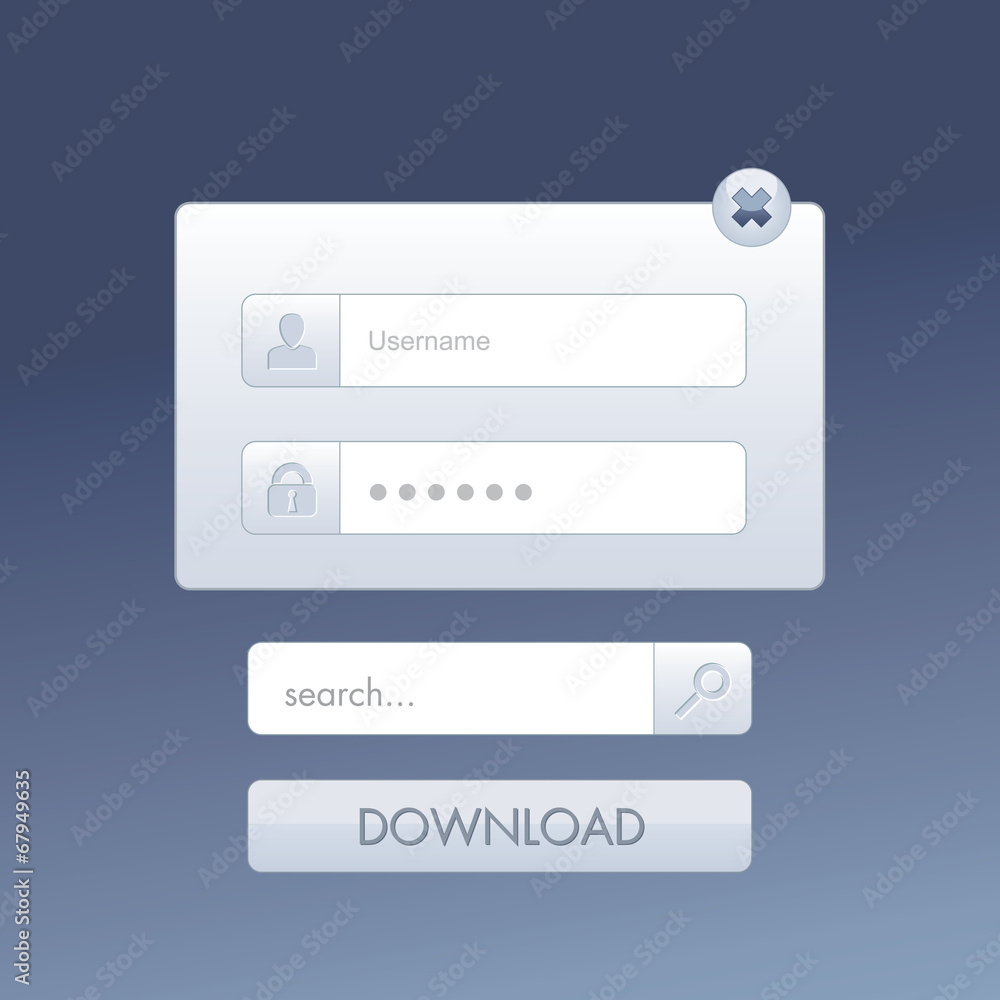 Vector login form Vector login form