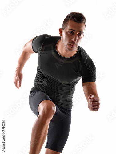 Hombre atleta corriendo,ejercitando.