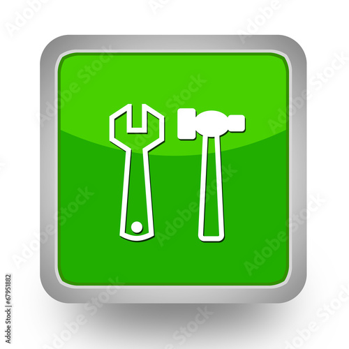 BOUTONS CARRES COLLECTION VERTE