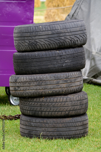 Stack of tyres