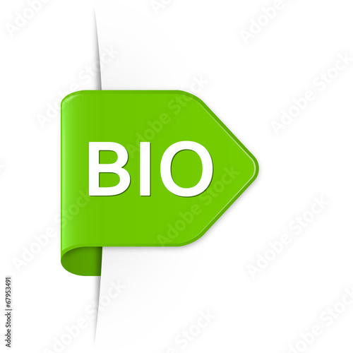 BIO - Hellgrüner Sticker Pfeil mit Schatten