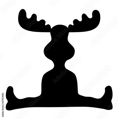 Elch Silhouette sitzend