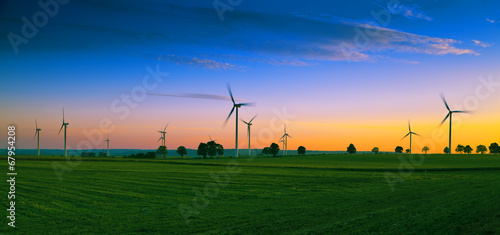 Wind farm on Kashubian - Poland photo
