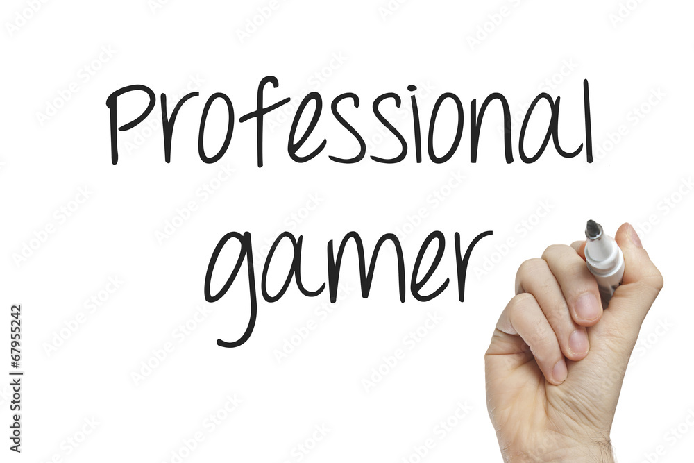 Hand writing professional gamer Hand writing professional gamer