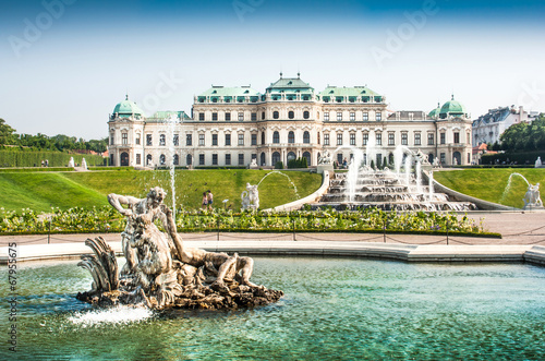Famous Schloss Belvedere in Vienna, Austria
