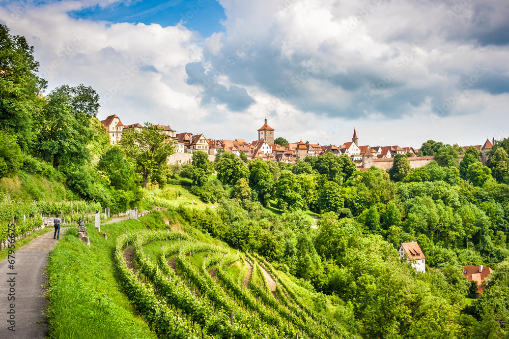 Medieval town of Rothenburg ob der Tauber, Bavaria, Germany