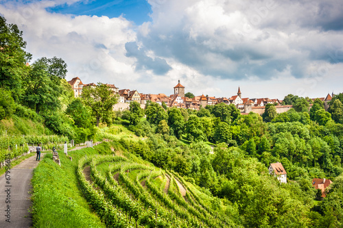 Medieval town of Rothenburg ob der Tauber, Bavaria, Germany