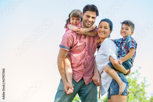 Cute family portrait