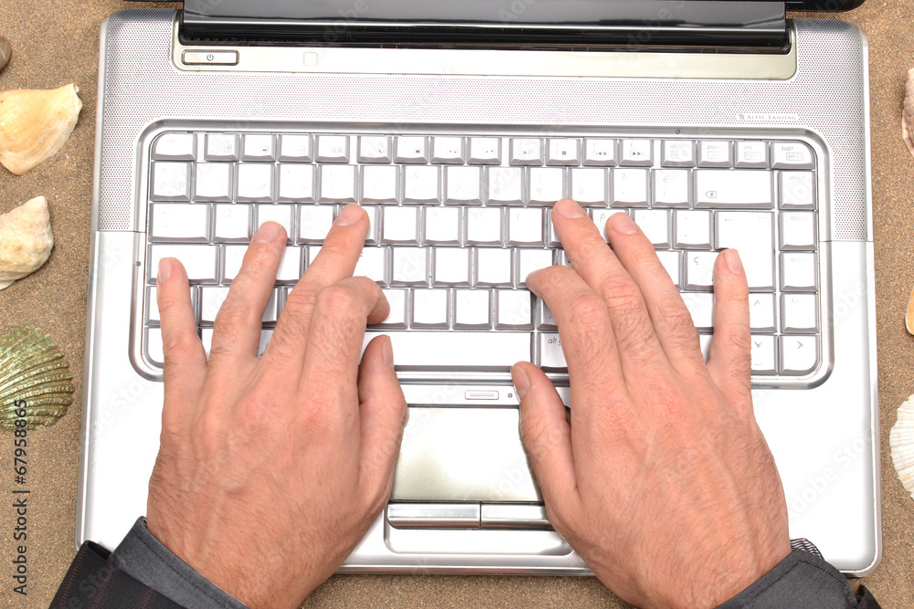 Businessman working with his computer Businessman working with his computer
