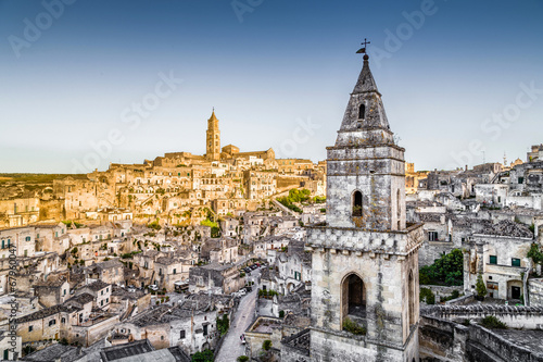 Ancient town of Matera at sunset, Basilicata, Italy