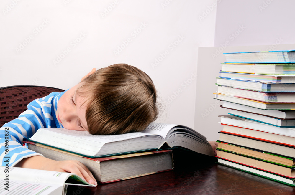 little boy sleeping on books little boy sleeping on books