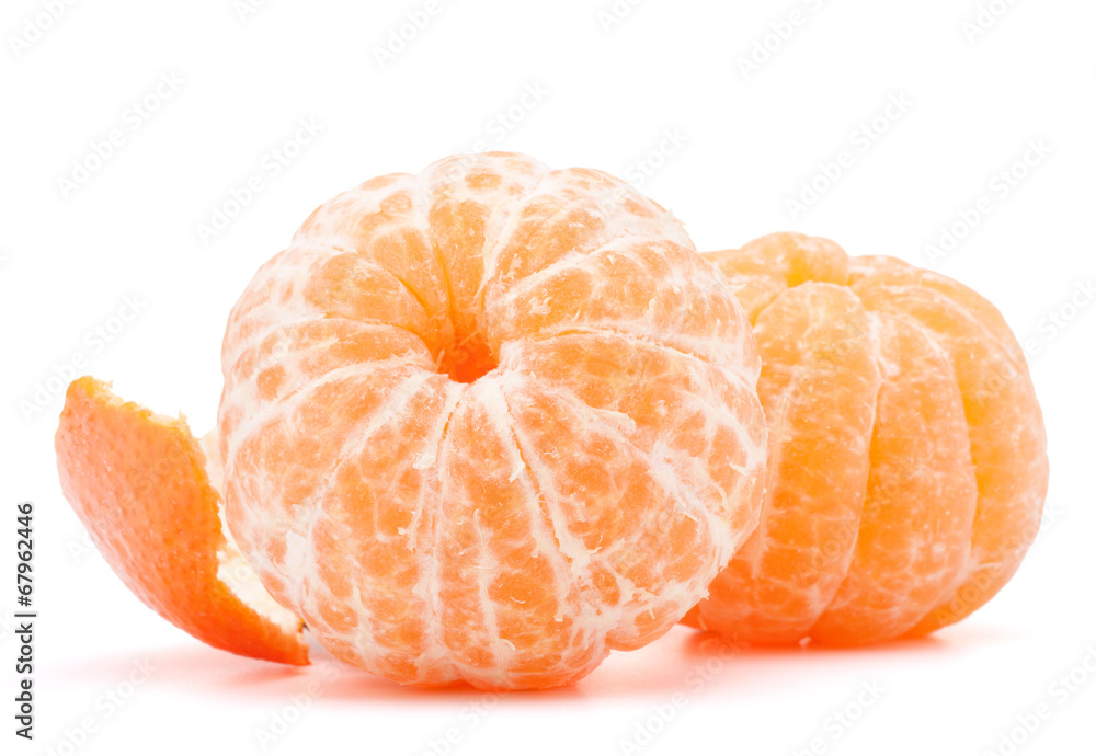 Peeled tangerine or mandarin fruit