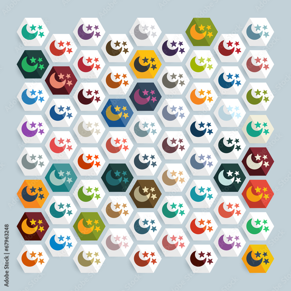 Flat design: full moon Flat design: full moon