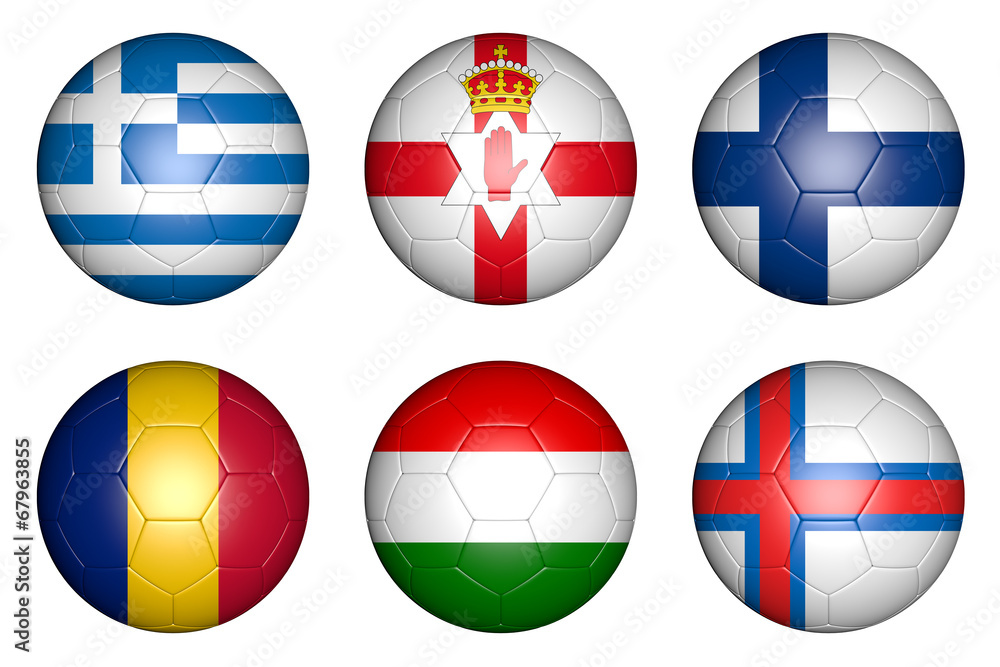 balls with flags balls with flags