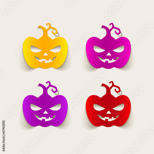 realistic design element: pumpkin