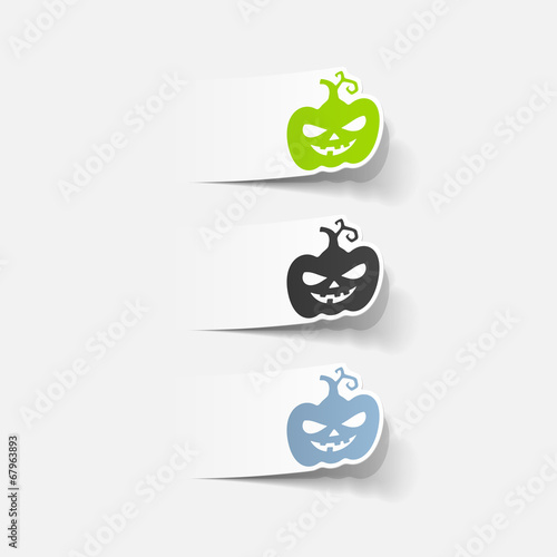realistic design element: pumpkin