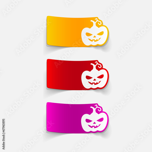 realistic design element: pumpkin