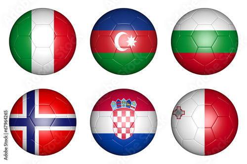 balls with flag
