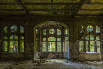 Wandcirkels Oud Ziekenhuis Beelitz Mysterieuze ruïnes van Beelitz Heilstätten  © campixx