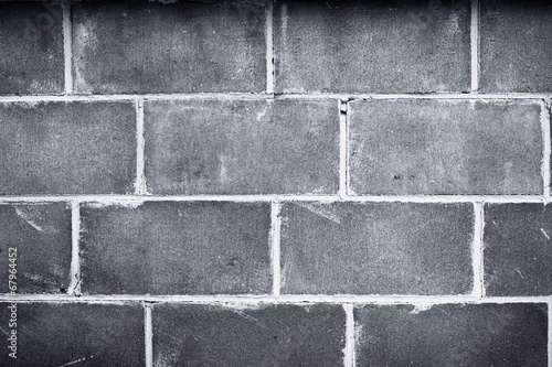 Closeup of bricks in dark wall