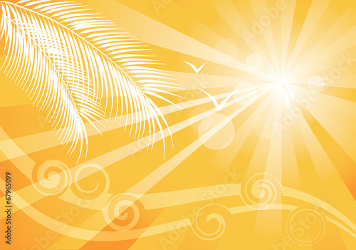 Summer yellow background