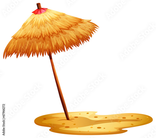 A beach umbrella