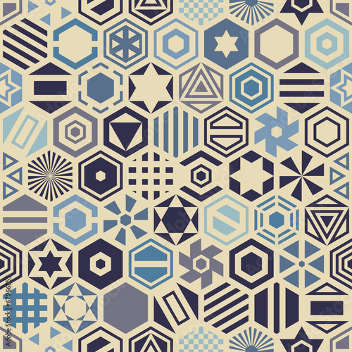 Hexagon seamless pattern