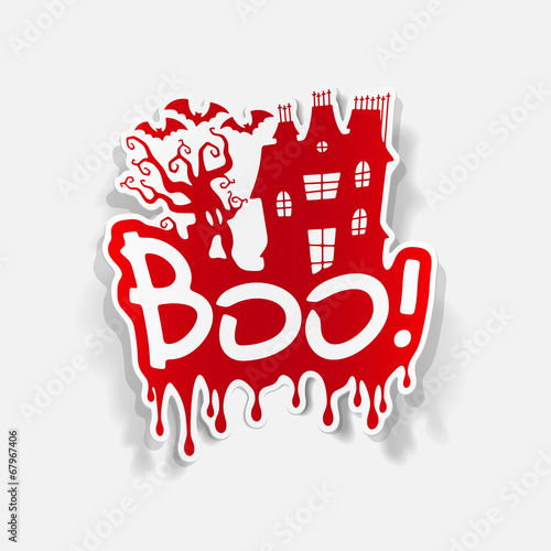 realistic design element: boo