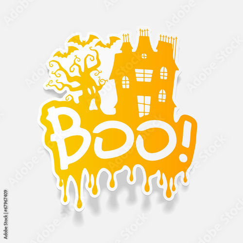 realistic design element: boo