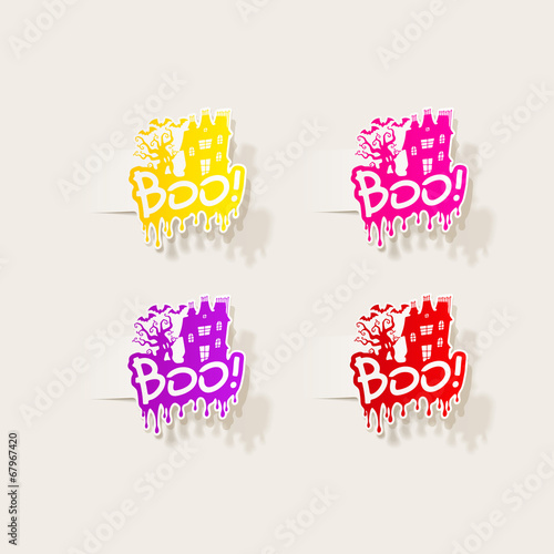 realistic design element: boo