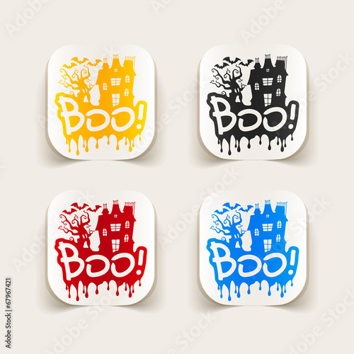 realistic design element: boo