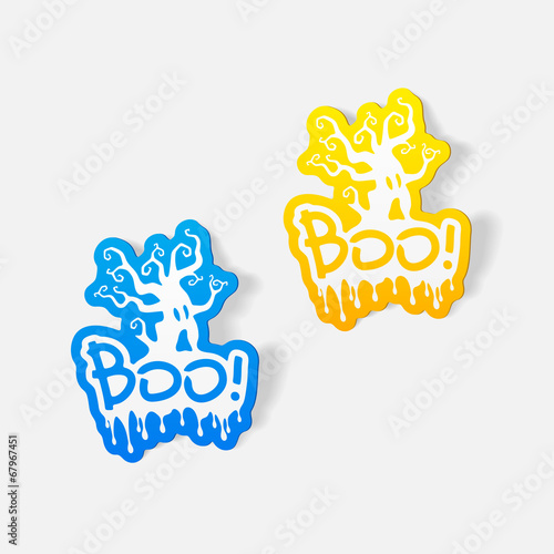 realistic design element: boo