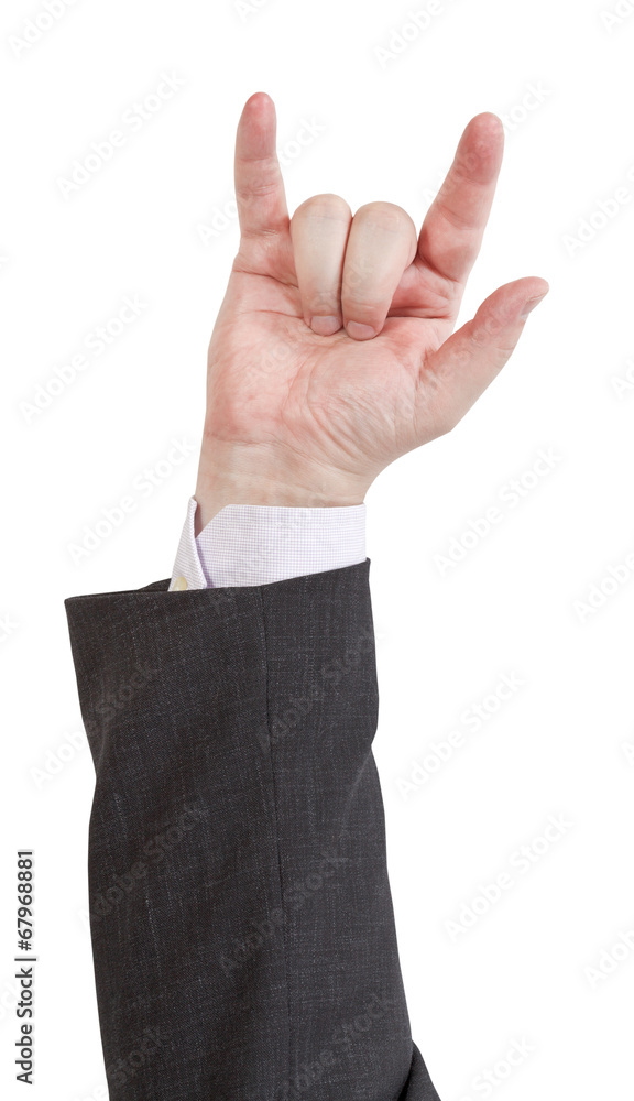 raised horns fingers sign - hand gesture raised horns fingers sign - hand gesture