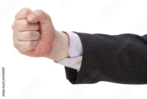 Fotografija side view of clenched fist - hand gesture