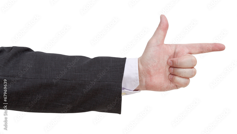 gun sign - hand gesture gun sign - hand gesture