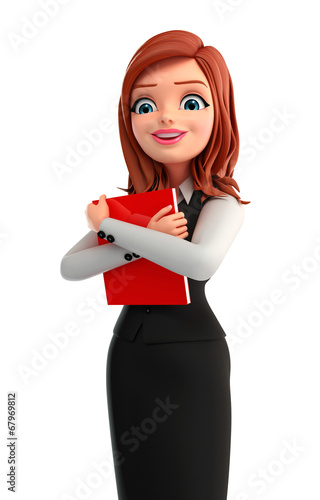 Konstfotografi Young Business Woman with book