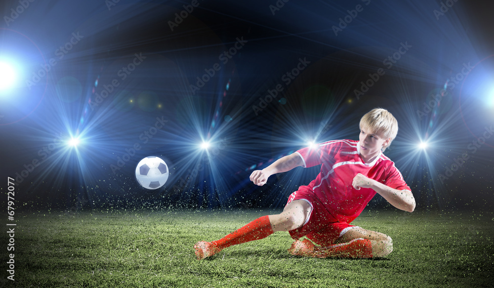 Naklejka premium Football player