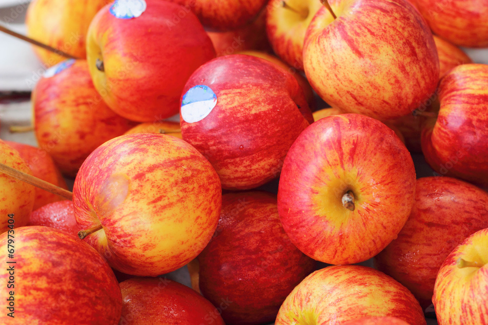 Fresh red apple in the market Fresh red apple in the market