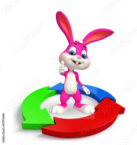 Easter Bunny with circular graph