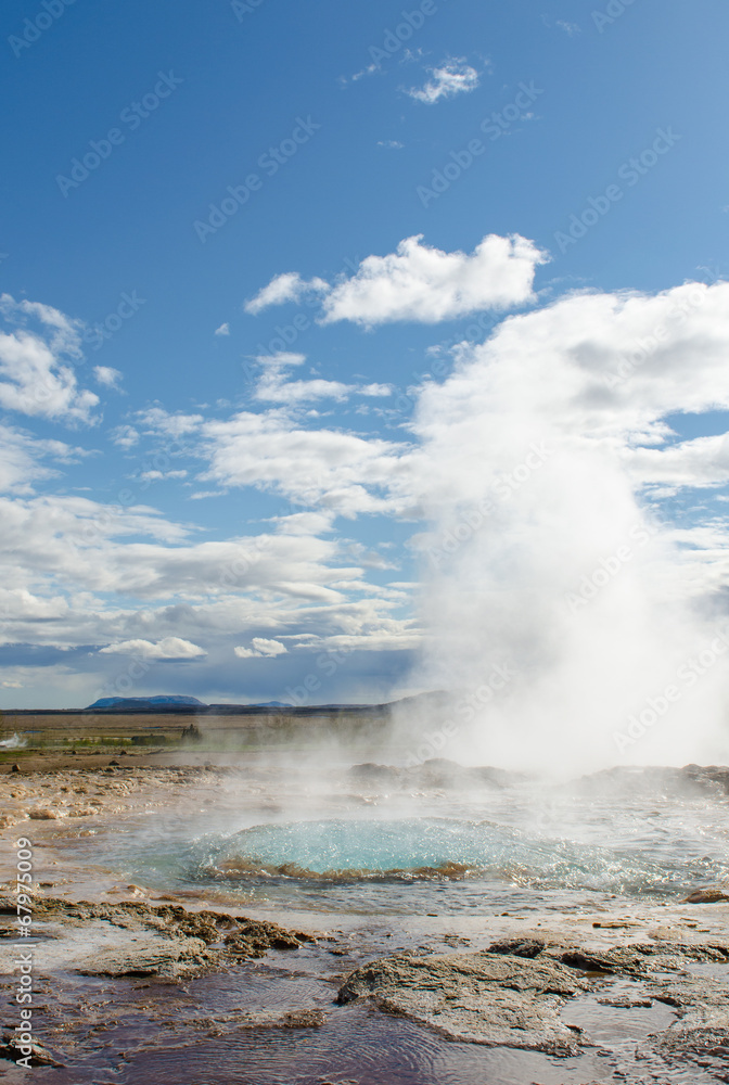 Strokkur Geyser while erupting Strokkur Geyser while erupting