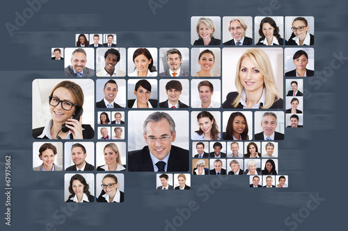 Collage Of Business People