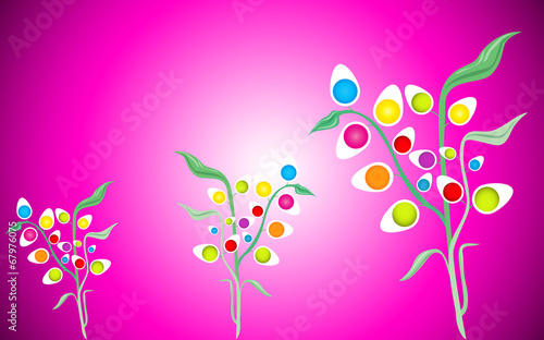 abstract eggs plants background