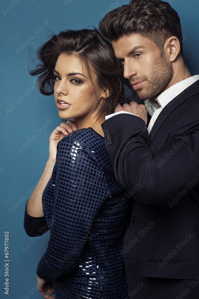 Portrait of the sensual young couple Portrait of the sensual young couple